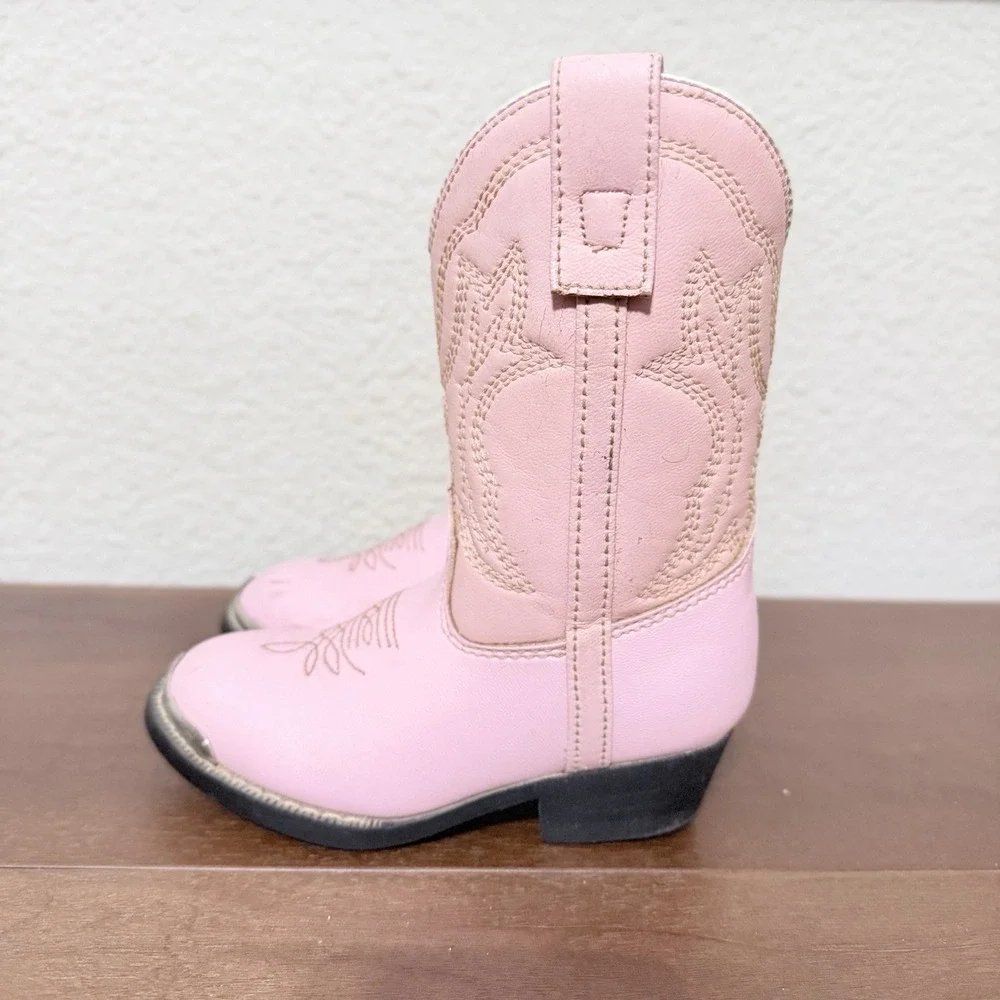 Durango Western Pink Boots Girls Kids Cowgirl Silver Tip Size 7.5
